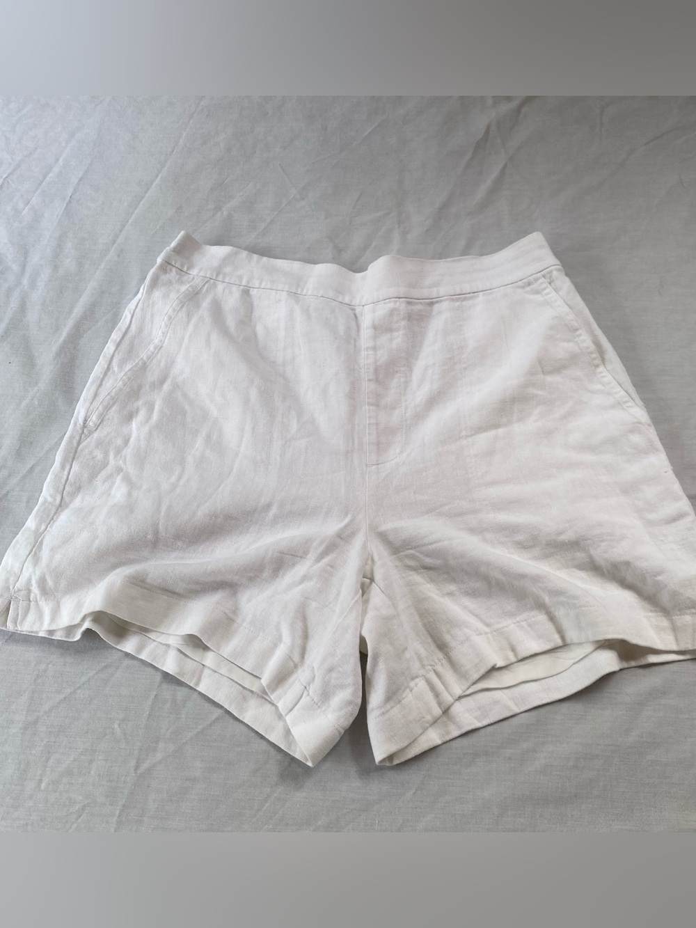 Banana Republic White Linen Blend High Rise Shorts Pull-On Size S - Picture 3 of 6